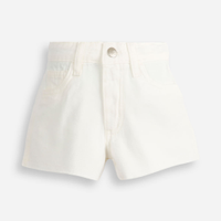 Short curto infantil de sarja off white