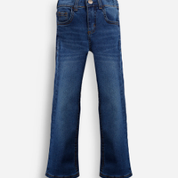 Calça flare infantil jeans azul