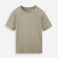 Camiseta de algodão infantil manga curta básica verde