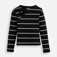 Blusa infantil de algodão com laços listrada colorida