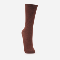Meia cano longo canelada masculina marrom