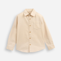 Camisa de algodão infantil bege