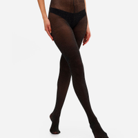 Meia calça feminina arrastão lurex preto