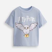 Camiseta de algodão infantil harry potter azul