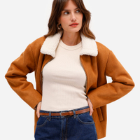 Minissaia feminina jeans com cinto azul