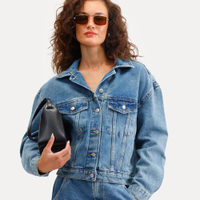 Jaqueta jeans feminina azul
