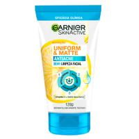 Sabonete facial garnier 3 em 1 uniform & matte antiacne 120g