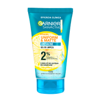 Gel de limpeza garnier uniform & matte antiacne 150g