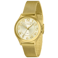Kit relógio feminino lince lrgm030l38c2kxpj analógico dourado