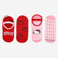 Kit de 2 meias femininas sapatilha hello kitty colorida