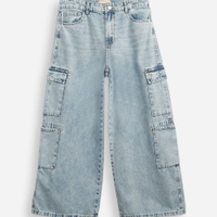 Calça jeans juvenil skater - jeans claro