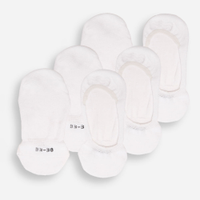 Kit de 3 pares de meias femininas invisíveis branco