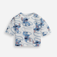 Cropped infantil de algodão stitch off white