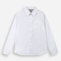 Camisa infantil lisa oxford branca