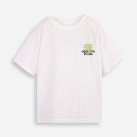 Camiseta infantil manga curta silk street off white