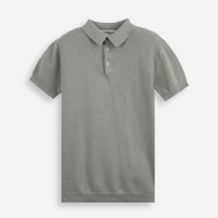Polo infantil de tricot manga curta verde