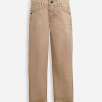 Calça skinny infantil de sarja bege