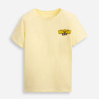 Camiseta de algodão infantil natan por aí amarela