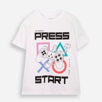 Camiseta infantil de algodão playstation off white