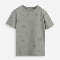 Camiseta infantil print controles game verde