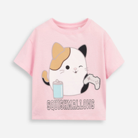 Camiseta infantil nina squishmallows rosa
