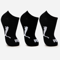 Kit de 3 meias infantis sapatilha puma preta