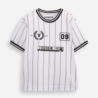 Camiseta esportiva infantil minecraft off white