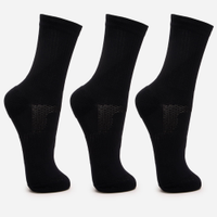 Kit de 3 meias cano longo de poliamida preto