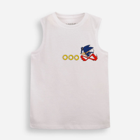 Regata infantil de algodão sonic off white