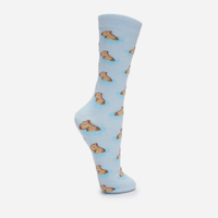Meia cano alto capivaras azul