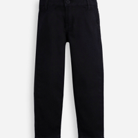 Calça slim chino infantil de sarja preta