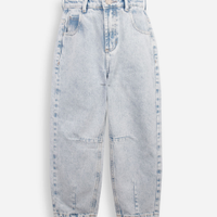 Calça balloon infantil jeans azul