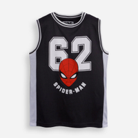 Regata infantil com recorte homem aranha cinza