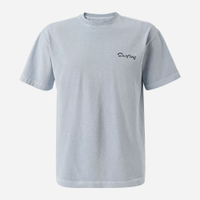 Camiseta juvenil de algodão mangas curtas azul