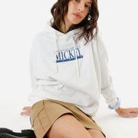Blusão de moletom feminino mickey off white