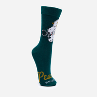 Meia cano longo snoopy verde