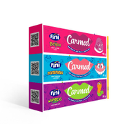 Kit infantil de pasta de dente carmed com flúor fini 3 bisnagas 70g