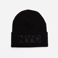 Gorro masculino de tricot nyc preto