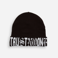 Gorro de tricot estampado marrom