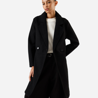 Casaco trench coat feminino com faixa texturizado preto