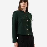 Casaco feminino texturizado verde