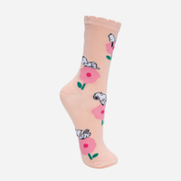 Meia cano alto snoopy rosa