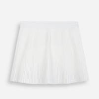 Short saia infantil plissado off white