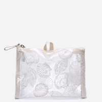Necessaire bolso duplo concha off white