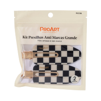 Kit de presilhas proart para cabelo anti marcas grande preta