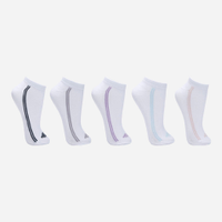 Kit de 5 meias femininas cano baixo colorido