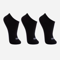 Kit de 3 meias cano baixo preto