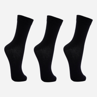 Kit de 3 meias cano alto preto
