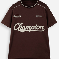 Camiseta infantil esportiva boston marrom