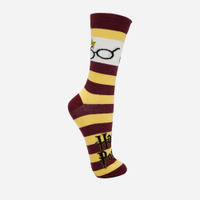 Meia cano alto harry potter listrada colorida